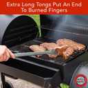 Grill Tongs 24-Inch Super Long Extra Heavy Duty for Grilling and Barbecue Heat Resistant Hand Grips Stainless Steel for BBQ Outdoor Kitchen and Cooking Hot Grilled Food