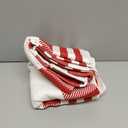 Christmas Red and White Plaid Rug, 3'x5 'Area Rug Indoor Outdoor Rug Front Porch Doormat Cotton Hand-Woven Farmhouse Layered Double Door Mats for Front Porch, Patio, Entryway, Laundry Room