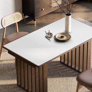 Pure White Plastic Table Cover Protector, 42" x 60" PVC Desk Pad Mat