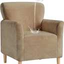 NICEEC Spandex Stretch Accent Chair Covers Armchair Super Soft Modern Banquet Arm Chair Cover Water Repellent Mid Century Armchair Slipcovers Furniture Protector for Living Room Office Reading(Coffee)