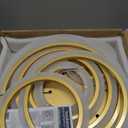 Dimmable LED Flush Mount Ceiling Light with Remote Control, 8-Ring Gold Design, Adjustable Color Temperature (3000-6000K) for Living Room, Bedroom, Hallway, Kitchen, and Dining Room Ceiling lamp