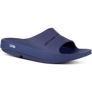 OOFOS unisex-adult Ooahh Slide (Blue Navy, US Footwear Size System, Adult, Women, Numeric, Medium, 14)
