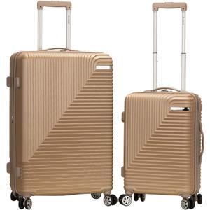 Rockland Star Trail Hardside Spinner Wheel Luggage, Champagne, 2-Piece Set (20/28)