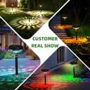 KVM Solar Lights Outdoor Waterproof, 6 Pack Bright Solar Pathway Lights, Multicolor & Warm White LED,Outdoor Solar Lights for Pathway Garden Yard Walkway Lawn Patio Landscape Decor (6)