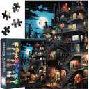 Fantasy Jigsaw Puzzles, Fantasy City at Night Puzzle for Adults 1000 Pieces, Impossible Challenging Difficult Jigsaw Puzzles for Adults, 19.5 x 27.5 Inch
