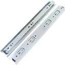 Drawer Slides, 11 Inch Full Extension 3 Section Ball Bearing Side Mounted Drawer Slider for Cabinet Kitchen Furniture 2 Pack (11 inch, Silver)