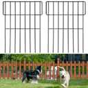 25 Pack Animal Barrier Fence, 17 in(H) X 27 Ft(L) Decorative Garden Fence, Rustproof Metal Wire Garden Border Fence, Dog Rabbits Ground Stakes Fence for Garden