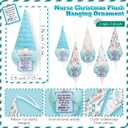 Peryiter 20 Set Christmas Nurse Gnomes Hanging Ornaments Gifts Blue and White Plush Santa Elf Christmas Appreciation Gifts for Nurse Doctor Coworker Staffs Team or Xmas Tree Home Office Decor