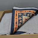 Area Rug for Living Room, 6x9Ft Non-Slip Vintage Area Rug, Machine Washable Boho Rugs for Bedroom Office Dining Room Farmhouse, Orange