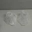 Anmire 2 Pack Alabaster Glass Shade, Bell Shaped Light Fixture Replacement Globe or Cover with 21/8Inch Fitter for Ceiling Fan Light Chandelier Wall Sconce, G0009