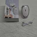 ELISHINE Microcurrent Facial Devices, Face Microcurrent Device, Facial Roller Massager for Double Chin, Boost Skin Care Products Absorption, Glossy White