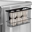 Magnetic Dryer Ball Holder for Laundry Room Organization and Storage, Magnetic Lint Bin for Laundry Room, Iron Dryer Ball Container for Laundry Room Storage (No Balls, Black)
