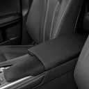 DEYTOP Center Console Cover for Lexus RX350 2016-2022 Accessories Car Armrest Cover for Lexus RX350L/ 450H 2022 2021 2020 Leather Armrest Pad (NOT for 2023 RX350) (Black with Black Stitches)