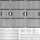 Hisencn Replacement Parts for Charbroil Performance 4 Burner Grill, 463347017, 463335517, 463347418, 463342119, 463376017, 463342118, G470-5200-W1 Burner, G470-0004-W1A Heat Plates and Cooking Grates