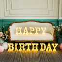 155 Bulbs Happy Birthday LED Marquee Light Up Letters Sign (Large Size)