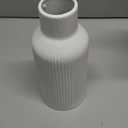 Mfacoy White Ceramic Flower Vase, Minimalist Decor, Modern Home Decorative Vase, Small Pampas Grass Vases For Kitchen, Bedroom, Office, Living Room, Bathroom, Shelf Centerpiece Table Decorations(8 in)