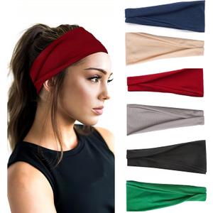 Headbands for Women, Super Soft Exercise Wide Yoga Running Non-Slip Sweatband;Anti Slip Fashion Elastic Thick Women's Sports Belt, Hair Bands for Women's Hair