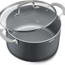 8 Quart Nonstick Stock Pot with Lid - BEZIA Ceramic Large Soup Pot for Family Cooking, Induction Ready, Stay-Cool Silicone Handles, Easy Cleanup, Perfect for Stews, Pasta & Batch Cooking