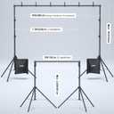 LINCO Lincostore Backdrop Stand for Parties Kit 10x7 ft Adjustable Back Drop Photography Studio Photo Background Support System with Clamps, Sand Bag, Carrying Bag 4172 4174 (10x7 ft)