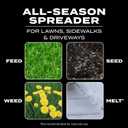 Scotts Turf Builder EdgeGuard Mini Broadcast Spreader - Spreads Grass Seed, Fertilizer and Salt - Holds up to 5,000 sq. ft. of Scotts Grass Seed or Fertilizer Products