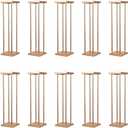 10 Pcs Wedding Flower Stand Metal Vase Stand with Plates Gold Floor Metal Column Gold Rectangular 7.87" x 7.8 7"x 31.5" Flower Display Stands Table Flower Stands for Wedding Party Events Table Decor (31.5 inch Tall)