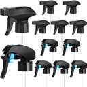 12 Pcs Spray Bottle Nozzle Replacement for Glass Bottles, Universal Spray Tops, Mist Stream Sprayer Fit Standard 28/400 Neck 8-32 oz Ideal for Amber Glass Containers, Plants, Hair, Essential Oils