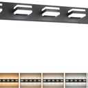 SOLFART 5 Lights Bathroom Light Fixtures Modern Bathroom Lights Over Mirror Black Vanity Lights for Bathroom LED Light Fixture Restroom 5 Color Temperature Adjustable 5CCT (37.4 inch)
