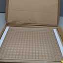 Luxury Artisan Mosaic Glass Cutting Board with Juice Groove - Tempered Glass checkered cutting board & Serving Tray, Dishwasher Safe, 16.2" x 12" x 0.24"