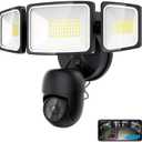 Onforu Floodlight Camera 360 View 2K HD Video Security Camera Outdoor, 5500LM Motion-Activated Smart Flood Lights Cam, AI Detection and Tracking, 24/7 Recording, Color Night Vision, Work with Alexa (Black)
