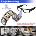 Camera Glasses Outdoor Sport Glasses 1080P HD Video Smart Glasses Camera Recording Portable Wearable Eyeglass for Climbing, Driving, Cycling, Hiking, Hunting, Fishing