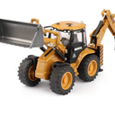 duturpo 1/50 Scale Metal Diecast Backhoe Loader Toy, Metal Play Construction Vehicles Trucks Toy for Boys