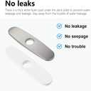Sink Hole Cover, Escutcheon Plate Stainless Steel Deck Plate for 1 or 3 Hole Bathroom or Kitchen Sink Faucet Mixer Tap 10" Brushed Nickel
