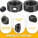 3 x PATIKIL Bore 12 mm Shaft Collar 20 mm OD 8 mm Thickness, 8 Pack Carbon Steel Landing Gear Stopper Wheel Collar with Set Screw & Wrench for Machine Tool Industry, Black