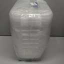 6-Pack Clear Plastic Storage Bin with Lids, Stackable Organizer Box with Latching Handle, 6.5L/7quart