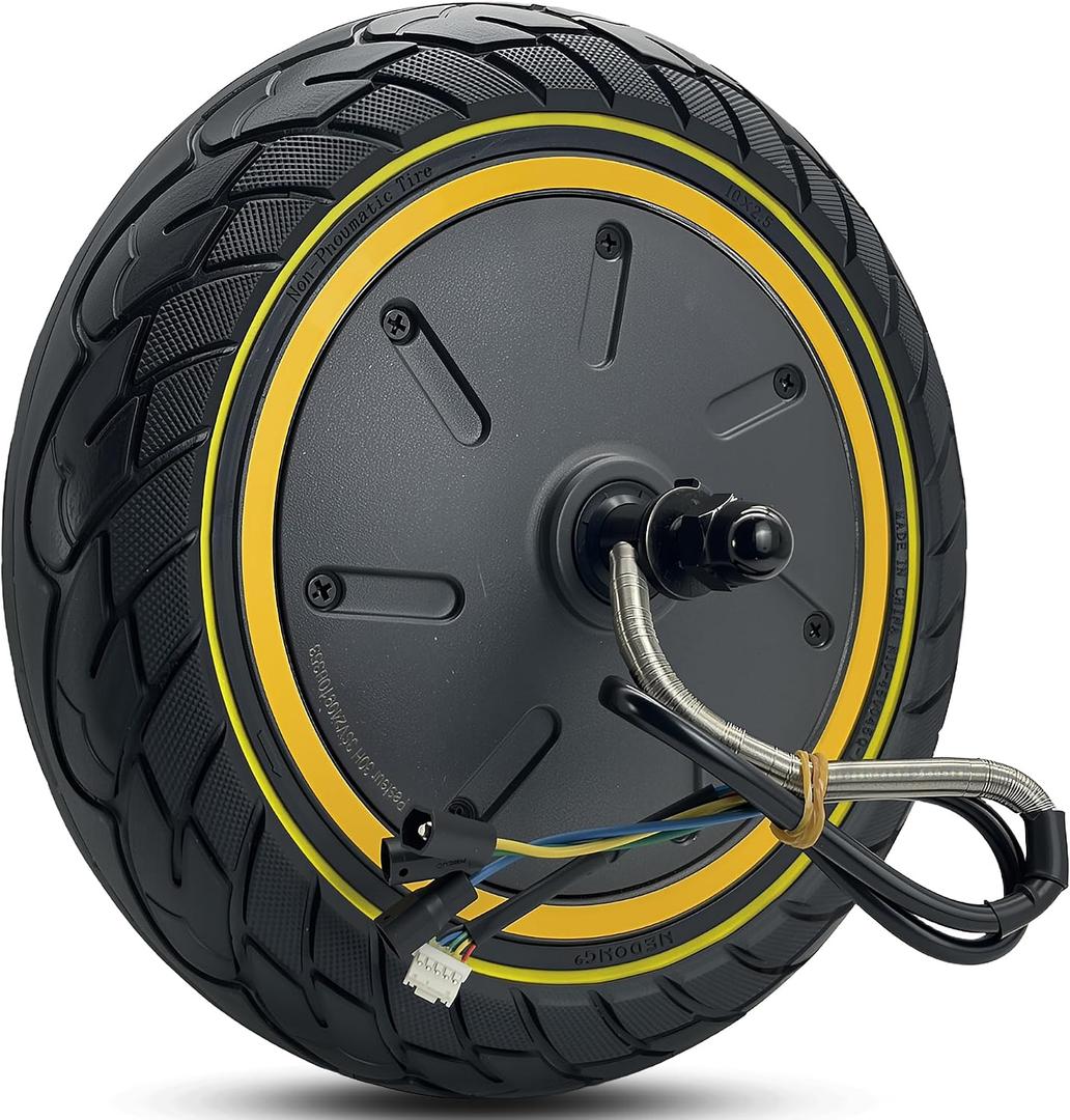 10''Hub Motor With Solid Tire 500w Drive Power Wheels Kit Tubeless Type Suitable for Segway Ninebot Max G30P G30LP Electric Scooter 10x2.5, Front or Rear Accessories