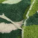 Kids Rug Green Leaf Area Rug for Nursery Cute Bath Mat Non Slip Small Preppy Carpet for Bedroom Bathroom Children Playroom Boho Home Decor Washable 2.6'x4' (Large)