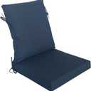 COZYVIDA Outdoor Seat Cushion, Set of 1, 20" x 42",Water-Proof, UV-Resistant 1000+ Hrs, 30D Foam with Recycled Fiber Fill, YKK Zippers, Navy Blue-TPU