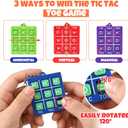GOLDGE 36PCS Mini Tic Tac Toe Game Party Favors Goodie Bags Stuffers for Kids 8-12 Tic Tac Toe keychain Bulk Mini Games for Travel Classroom Treasure Box Carnival Prizes Birthday Easter Pinata Filler