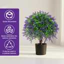 2 Pcs Artificial Lavender Topiary Ball Trees Potted Plants, UV Resistant Fake Lavender Topiary Plant Purple Trees for Garden, Front Door Porch and Outdoor Decor (Purple, M)