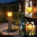 Solar Light Bulb Dusk to Dawn Outdoor Waterproof 3000K with Cable 9.8FT Portable Solar Powered Pendant Lingting for Replacement DIY, Chicken Coop, Shed 2 Pack
