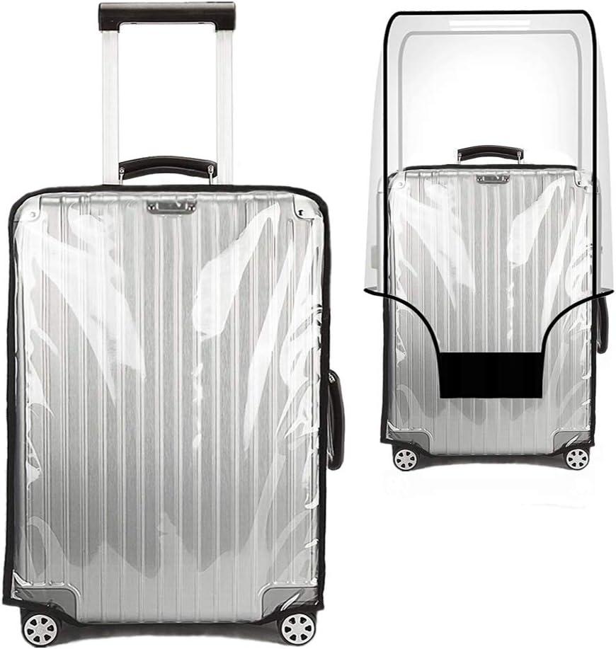 28 Inch Clear Suitcase Cover for Luggage TSA Approved Heavy Duty Waterproof PVC Protector Prevents Scratches Damage for Wheeled Travel Luggage