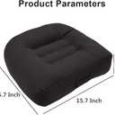 Srutirbo Car Booster Seat Cushion Raise The Height for Short People Driving Hip (Tailbone) and Lower Cack Fatigue Relief Suitable for Trucks, Cars, SUVs, Office Chairs, Wheelchairs (Pure Black) 15.7x15.7