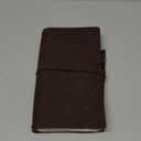 newestor Refillable Leather Journal Travelers Notebook - 8.5 x 4.5 Travel Diary with 5 Inserts + Pen Holder and Binder Clip, Standard Size, Brown