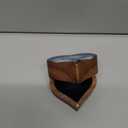 SAMAH Ocean Resin Heart LED Lighted Engagement Ring Box, Personalized Walnut Wooden Ring Box, Ring Display Box for Proposal, Wedding, Anniversary, Valentine's Day, Birthday, Christmas Gifts for Women