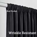 10x10 ft Black Backdrop Curtain Panels for Parties, Thick Polyester Wedding Backdrop Drapes for Birthday Photography Background Party Backdrop Home Decorations