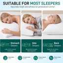 CLD Bed Pillows Cross Cut Memory Foam Pillows,Queen Size Bedding Pillow, Washable Supportive Cooling Pillows for Hot Sleeping, Adjustable Density for Back, Stomach and Side Sleeper Pillow
