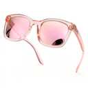 SIPHEW Polarized Sunglasses for Women,Oversized Square UV400 Shades Pink Frame Mirrored Lens