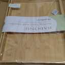 Bamboo Serving Tray with Handles Set of 2 - Decorative Wooden Trays for Eating, Working, and Storing, Suitable for Use in Bedroom, Living Room, Kitchen, Bathroom, Outdoor Scenarios and More