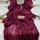 7 Pack Burgundy Cheesecloth Table Runner 120 Inches Long Cheese Cloth Boho Gauze Table Runner 10 ft Rustic Sheer Wine Red Runners for Birthday Party Wedding Bridal Baby Shower Decoration