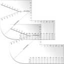 Copkim 2 Pack Boxed Bag Making Template Acrylic Template Patchwork Ruler Sewing Tools Set for Beginners Curve Notion Bag Zip Pocket DIY Sewing